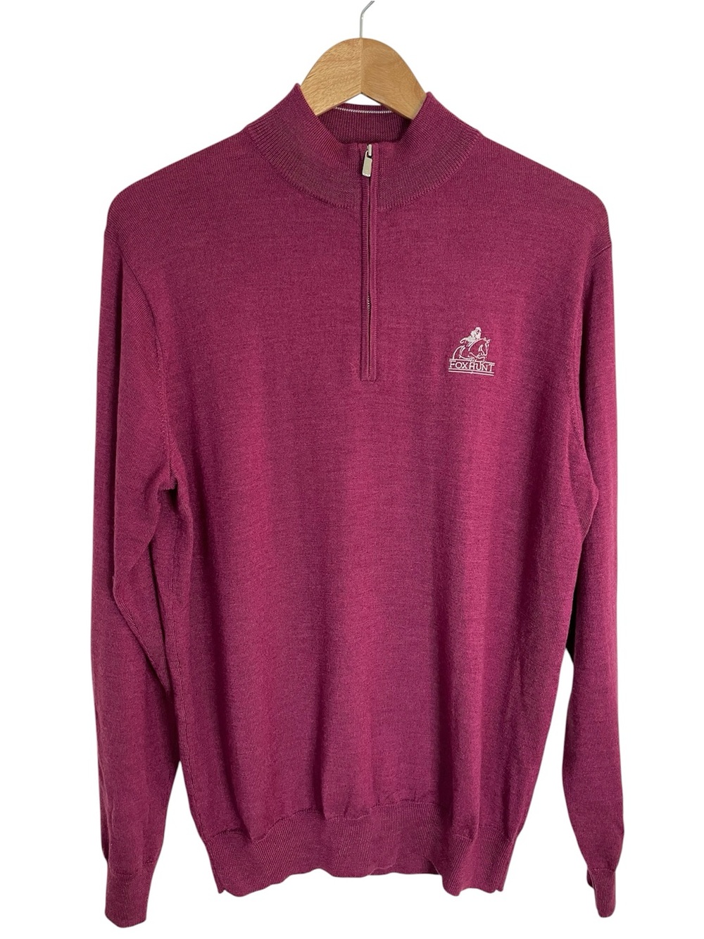 Peter Millar Men's Quarter-Zip Sweater Merino Wool Blend Size Medium preppy